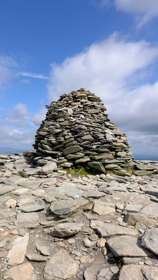 The cairn on top of the Old Man of Coniston