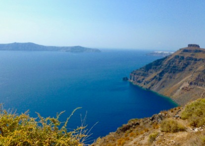 The caldera of Santorini