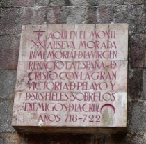 Plaque commemorating the Christian victory