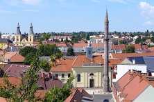 View from Eger Castle with the minaret